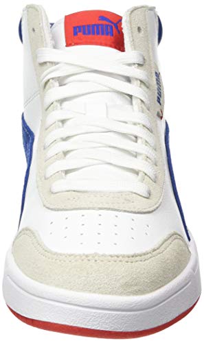 PUMA Court Legend SL Collar, Zapatillas Unisex Adulto, Blanco White/Limoges/High Risk Red, 36 EU