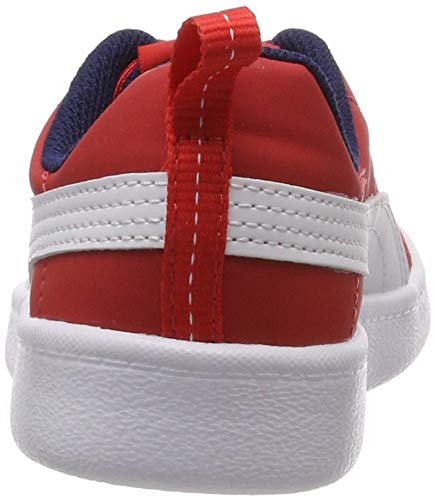 Puma Courtflex PS, Zapatillas Unisex Niños, Blanco White-High Risk Red-Peacoat, 34 EU