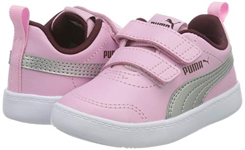 PUMA COURTFLEX V2 V INF, Zapatillas Unisex bebé, Pale Pink Silver, 22 EU