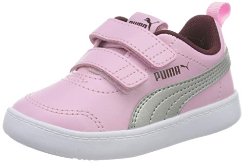 PUMA COURTFLEX V2 V INF, Zapatillas Unisex bebé, Pale Pink Silver, 22 EU