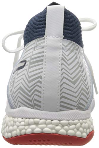 PUMA Explode Eh 1, Botas de fútbol Unisex-Adulto, Blanco White/Dark Denim/High Risk Red/Glacier Gray 01, 37 EU