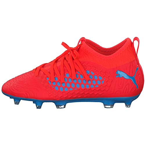 Puma Future 19.3 Netfit FG/AG Jr, Zapatillas de Fútbol, Rojo (Red Blast-Bleu Azur), 36 EU