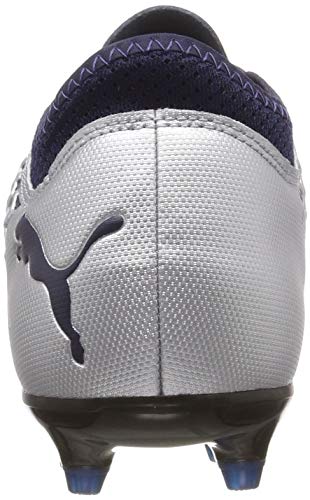 Puma Future 2.4 FG/AG, Zapatillas de Fútbol Hombre, Plateado Silver-Peacoat 04, 42.5 EU