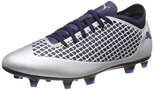 Puma Future 2.4 FG/AG, Zapatillas de Fútbol Hombre, Plateado Silver-Peacoat 04, 42.5 EU