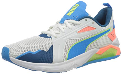PUMA LQDCELL Method, Zapatillas de Gimnasio Hombre, Blanco White/Nrgy Blue/Nrgy Peach, 46 EU
