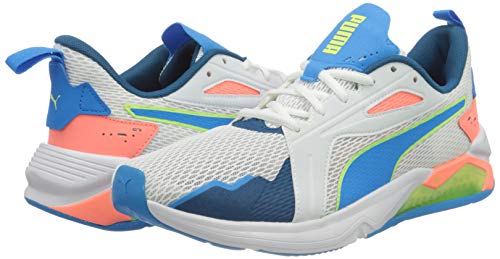 PUMA LQDCELL Method, Zapatillas de Gimnasio Hombre, Blanco White/Nrgy Blue/Nrgy Peach, 46 EU