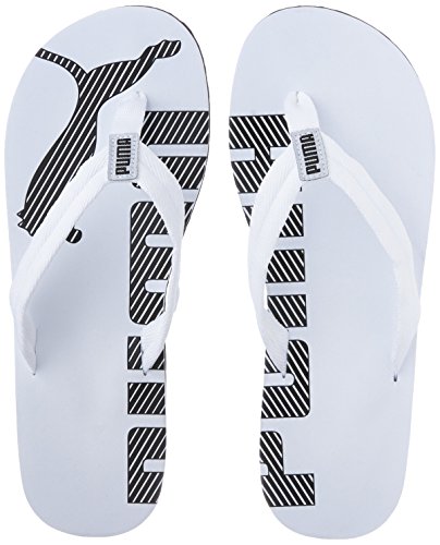 PUMA Men's Epic FLIP V2 Athletic Sandal, White/Black, 4 M US