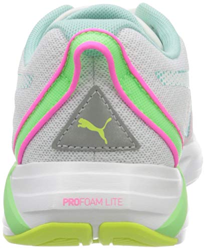 PUMA Minima Wn's, Zapatillas para Correr de Carretera Mujer, Blanco White/Aruba Blue/Elektro Green, 37.5 EU
