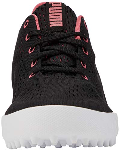PUMA Monolite Cat EM, Zapatos de Golf Mujer, Negro Black/Rapture Rose, 37.5 EU