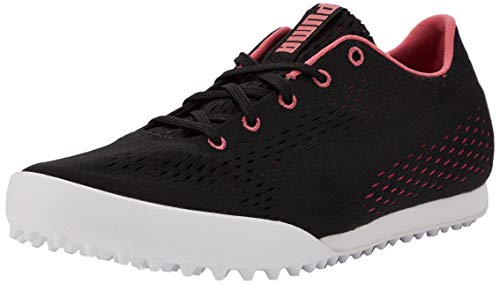 PUMA Monolite Cat EM, Zapatos de Golf Mujer, Negro Black/Rapture Rose, 37.5 EU