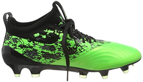 Puma One 19.1 FG/AG Jr, Zapatillas de Fútbol Unisex Niños, Verde (Green Gecko Black-Charcoal Gray), 37 EU