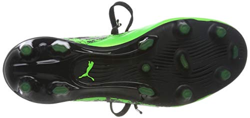 Puma One 19.1 FG/AG Jr, Zapatillas de Fútbol Unisex Niños, Verde (Green Gecko Black-Charcoal Gray), 37 EU