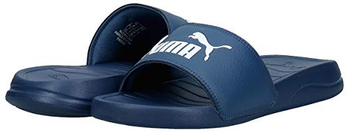 PUMA Popcat 20, Zapatos de Playa y Piscina Unisex Adulto, Azul (Dark Denim White), 42 EU