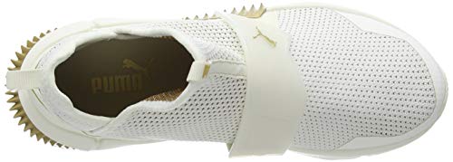 PUMA Provoke XT Mid WNS, Zapatillas de Gimnasio Mujer, Blanco (Whisper White Team Gold), 40 EU