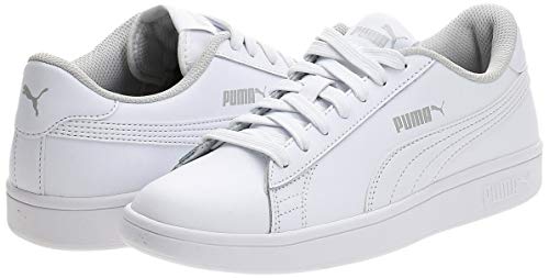 PUMA Smash V2 L Jr, Zapatillas Unisex Adulto, Blanco White White, 37 EU