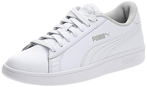 PUMA Smash V2 L Jr, Zapatillas Unisex Adulto, Blanco White White, 37 EU