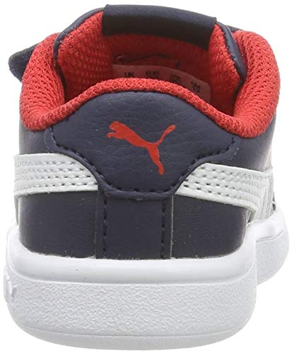PUMA Smash V2 L V Inf, Zapatillas Unisex bebé, Azul (Peacoat White), 21 EU