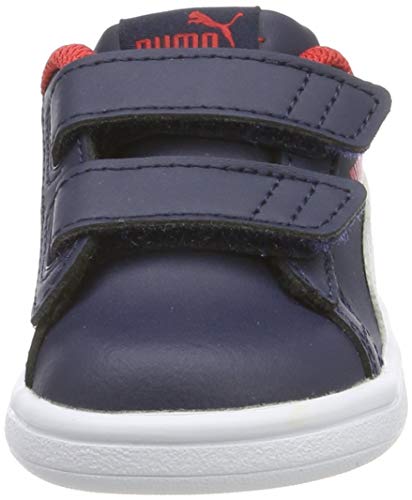 PUMA Smash V2 L V Inf, Zapatillas Unisex bebé, Azul (Peacoat White), 21 EU