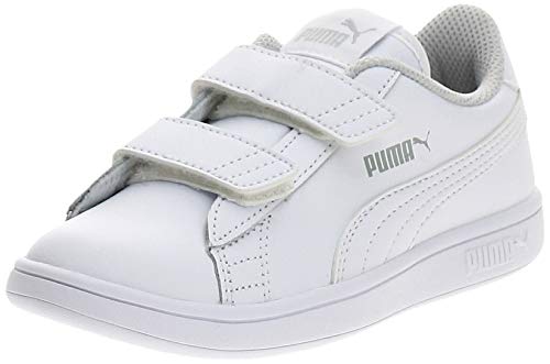 PUMA Smash V2 L V PS, Zapatillas Unisex niños, Blanco White White, 33 EU