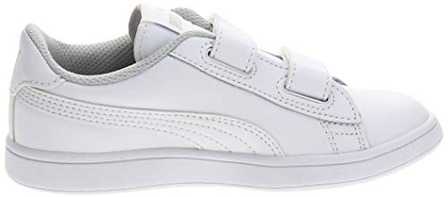 PUMA Smash V2 L V PS, Zapatillas Unisex niños, Blanco White White, 34 EU