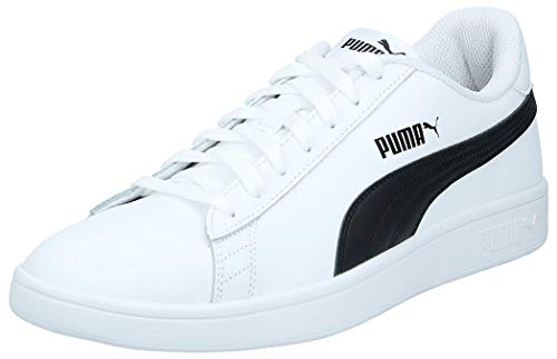 PUMA Smash V2 L, Zapatillas Unisex Adulto, Blanco White Black, 37 EU