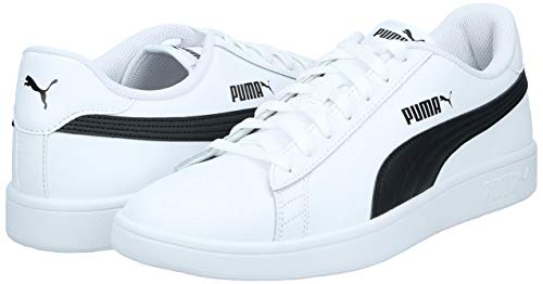 PUMA Smash V2 L, Zapatillas Unisex Adulto, Blanco White Black, 46 EU