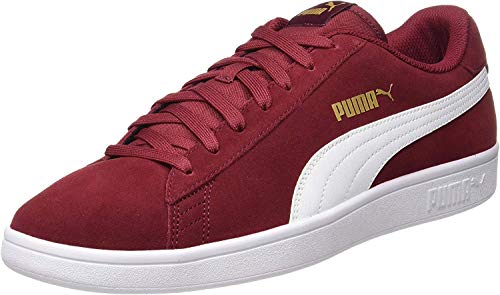 PUMA Smash v2, Zapatillas Unisex Adulto, Rojo (Rhubarb Team Gold-White), 43 EU