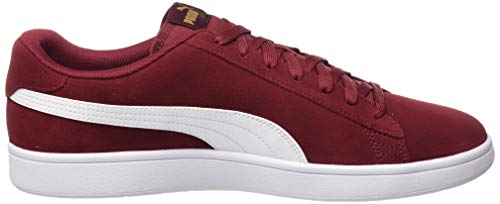 PUMA Smash v2, Zapatillas Unisex Adulto, Rojo (Rhubarb Team Gold-White), 43 EU