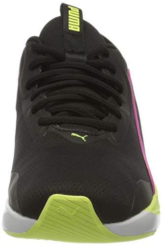 PUMA SOFTRIDE Rift Tech WN'S, Zapatillas para Correr de Carretera Mujer, Negro Black/Fizzy Yellow, 37.5 EU
