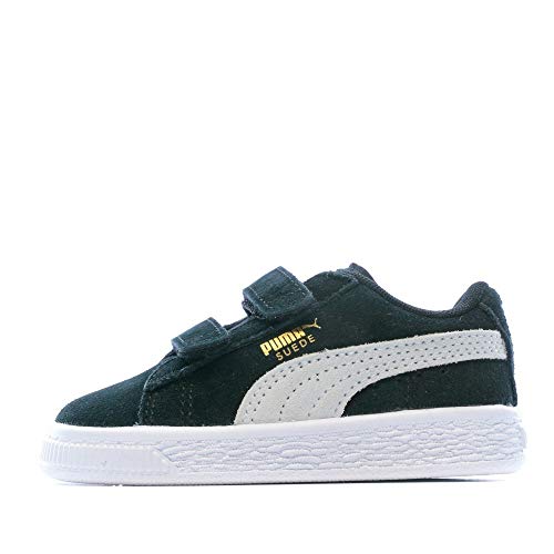 PUMA Suede 2 Straps INF, Zapatillas Unisex Adulto, Negro (Black/White), 37 EU