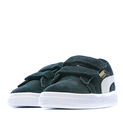 PUMA Suede 2 Straps INF, Zapatillas Unisex Adulto, Negro (Black/White), 37 EU