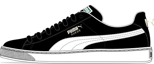 PUMA Suede Classic+, Zapatillas Bajas Unisex Adulto, Negro (Black/White), 39 EU