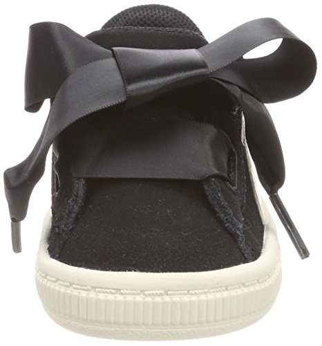 Puma Suede Heart Jewel Inf, Zapatillas Niñas, Negro Black-Whisper White, 27 EU
