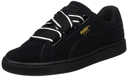 Puma Suede Heart Satin II 364084-01, Zapatillas Mujer, Negro (Black 364084/01), 39 EU