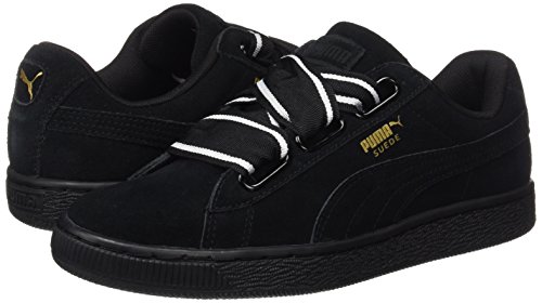 Puma Suede Heart Satin II, Zapatillas Mujer, Negro (Black-Black), 38 EU