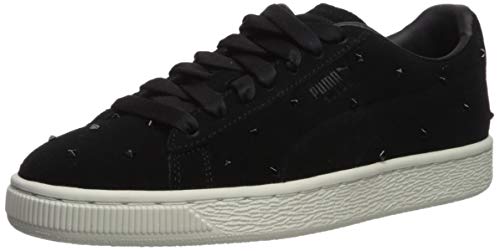 PUMA Tenis de ante para mujer, negro (puma negro/malvavisco), 41 EU