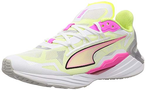 PUMA Ultraride Wn's, Zapatillas para Correr de Carretera Mujer, Blanco White/Luminous Pink/Fizzy Yellow, 40.5 EU