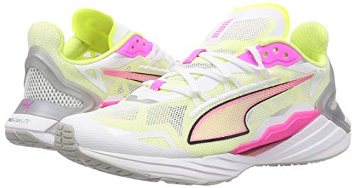 PUMA Ultraride Wn's, Zapatillas para Correr de Carretera Mujer, Blanco White/Luminous Pink/Fizzy Yellow, 40.5 EU
