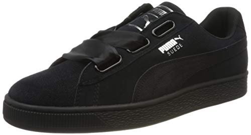 PUMA Wns Suede Heart Pebble 365210-04, Zapatillas Mujer, Negro Negro 365210 04, 37 EU