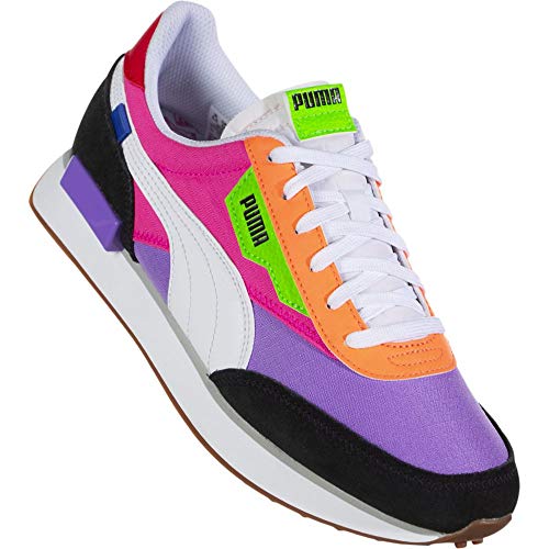 PUMA Zapatillas de deporte con cordones para mujer Future Rider, (Morado luminoso/rosa fluo.), 37.5 EU