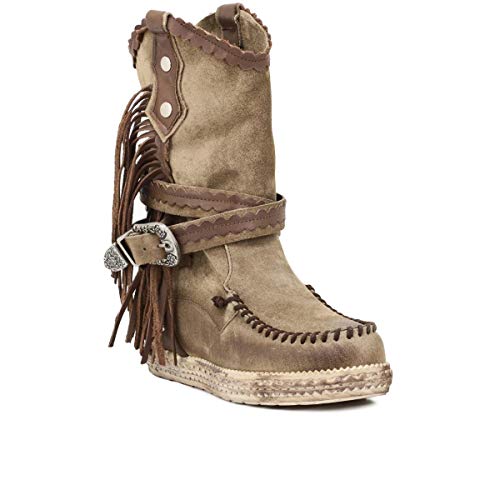 QUEEN HELENA Indianini - Botas de mujer de piel, modelo INDY21, fabricadas en Italia Negro Size: 36 EU