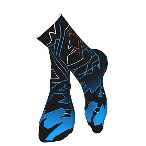 QUEMIN Regalos de Navidad para hombres Daft PunkMen Women Calcetines de color en contraste, 40cm Calcetín de bota para correr, deportes, al aire libre (40cm / 15.7in)