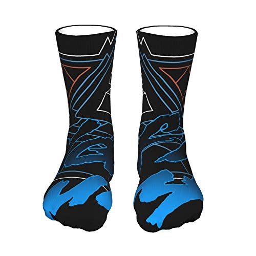 QUEMIN Regalos de Navidad para hombres Daft PunkMen Women Calcetines de color en contraste, 40cm Calcetín de bota para correr, deportes, al aire libre (40cm / 15.7in)