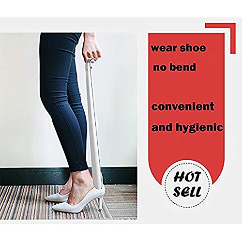 Queta Calzador de Zapatos de Metal con Mango Cómodo para Varias Botas y Zapatos Adecuados para Hombres, Mujeres, Niños, Ancianos, Embarazadas