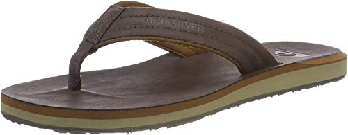 Quiksilver Carver Nubuck-Sandals For Men, Zapatos de Playa y Piscina Hombre, Marrón (Demitasse-Solid Ctk0), 44 EU