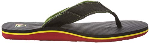 Quiksilver Molokai Abyss, Zapatos de Playa y Piscina Niños, Verde (Green/Black/Green Xgkg), 35 EU