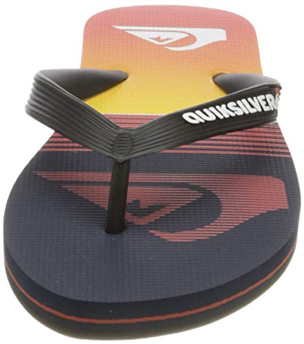 Quiksilver Molokai Slab, Flip-Flop Hombre, Black/Black/Orange, 42 EU