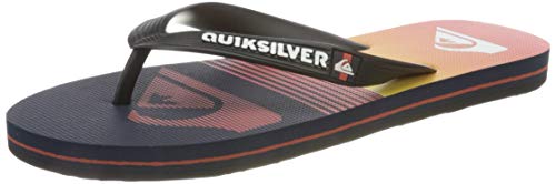 Quiksilver Molokai Slab, Flip-Flop Hombre, Black/Black/Orange, 42 EU