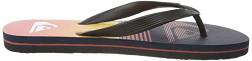 Quiksilver Molokai Slab, Flip-Flop Hombre, Black/Black/Orange, 42 EU