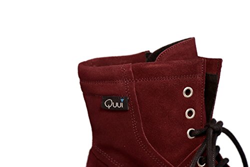 Quui Kaplan Botin Mujer Estilo Motero en Serraje con Cordones. Made in Spain